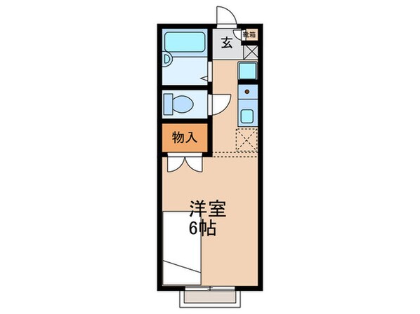 法橋ハイツB棟の物件間取画像